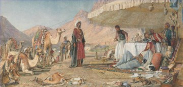 ジョン・フレデリック・ルイス Painting - シナイ山の砂漠にあるフランクの野営地 ジョン・フレデリック・ルイス